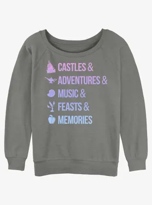Disney Princesses Just Things Womens Slouchy Sweatshirt