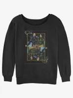 Marvel Eternals Sersi and Ikaris Card Womens Slouchy Sweatshirt