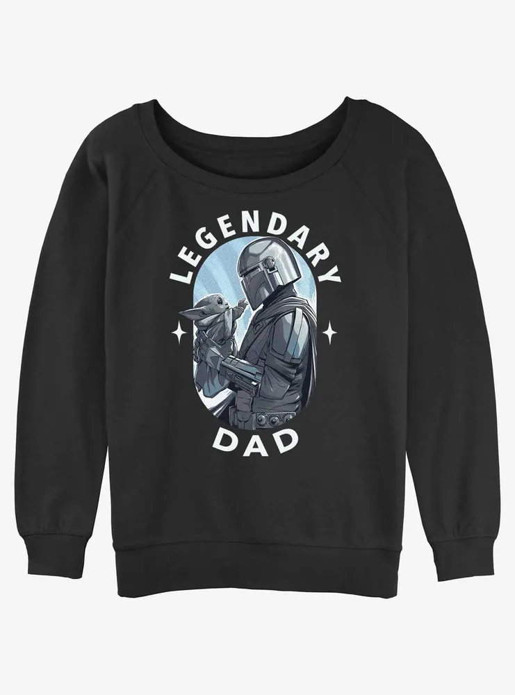 Star Wars The Mandalorian Legendary Dad Womens Slouchy Sweatshirt