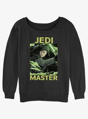 Star Wars The Mandalorian Jedi Master Luke Womens Slouchy Sweatshirt