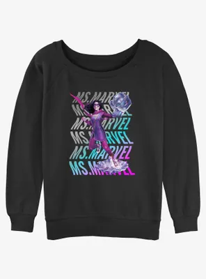 Marvel Ms. Wave Womens Slouchy Sweatshirt
