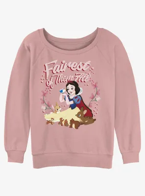 Disney Snow White and the Seven Dwarfs Fairest of Them All Womens Slouchy Sweatshirt