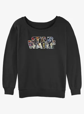 Star Wars Epic Logo Womens Slouchy Sweatshirt