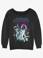 Star Wars Neon Hope Womens Slouchy Sweatshirt