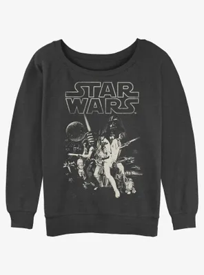 Star Wars Poster Womens Slouchy Sweatshirt