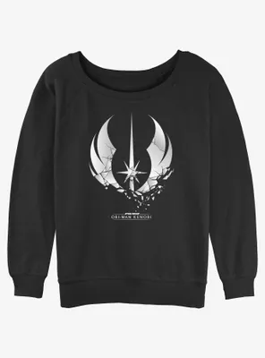 Star Wars Shattered Jedi Logo Womens Slouchy Sweatshirt