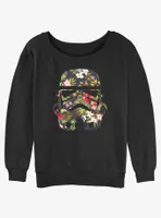 Star Wars Storm Trooper Floral Womens Slouchy Sweatshirt