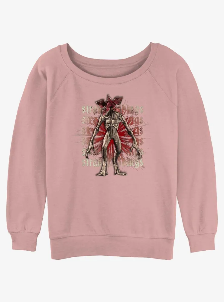 Stranger Things Demogorgon Focus Womens Slouchy Sweatshirt