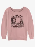 Stranger Things Group Focus Womens Slouchy Sweatshirt