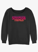 Stranger Things Grunge Logo Womens Slouchy Sweatshirt