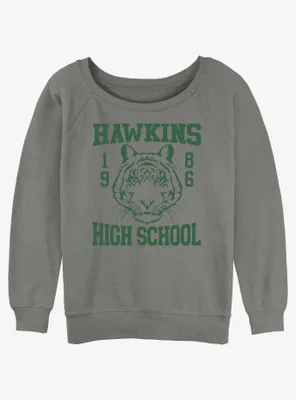 Stranger Things Hawkins High School 1986 Womens Slouchy Sweatshirt