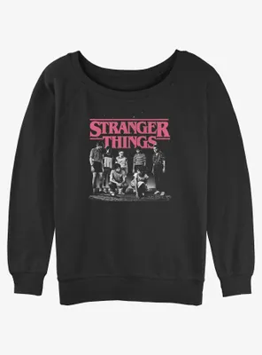 Stranger Things Hawkins Squad Womens Slouchy Sweatshirt