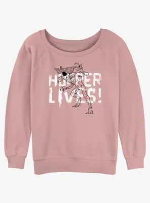 Stranger Things Hopper Lives Womens Slouchy Sweatshirt