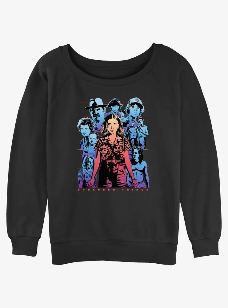 Stranger Things Populous Gaze Womens Slouchy Sweatshirt