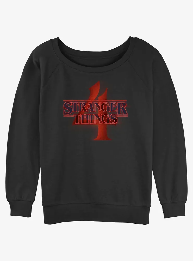 Stranger Things Season 4 Logo Womens Slouchy Sweatshirt