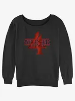 Stranger Things Season 4 Logo Womens Slouchy Sweatshirt