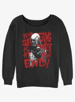 Stranger Things Vecna Suffering At An End Womens Slouchy Sweatshirt