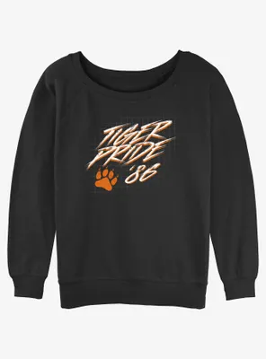 Stranger Things Tiger Pride Womens Slouchy Sweatshirt
