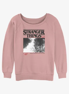 Stranger Things Upside Down Photo Womens Slouchy Sweatshirt