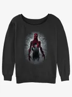 Stranger Things Vecna and Eleven Womens Slouchy Sweatshirt