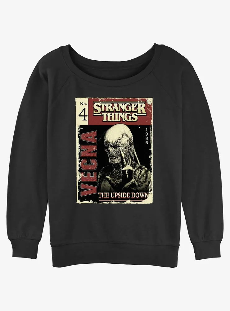 Stranger Things Vecna Pulp Comic Womens Slouchy Sweatshirt