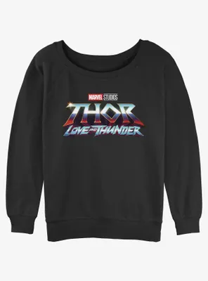 Marvel Thor: Love and Thunder Logo Womens Slouchy Sweatshirt