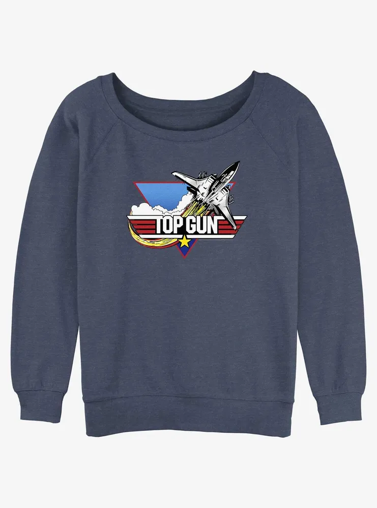 Top Gun Jet Logo Womens Slouchy Sweatshirt