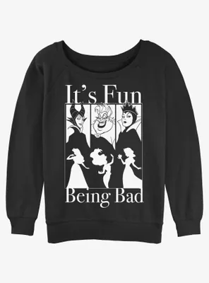 Disney Villains It's Fun Being Bad Womens Slouchy Sweatshirt