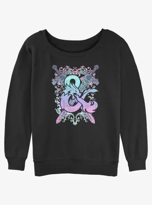 Dungeons & Dragons Pastel Logo Womens Slouchy Sweatshirt