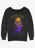 Star Wars Chewie Messy Hair Womens Slouchy Sweatshirt