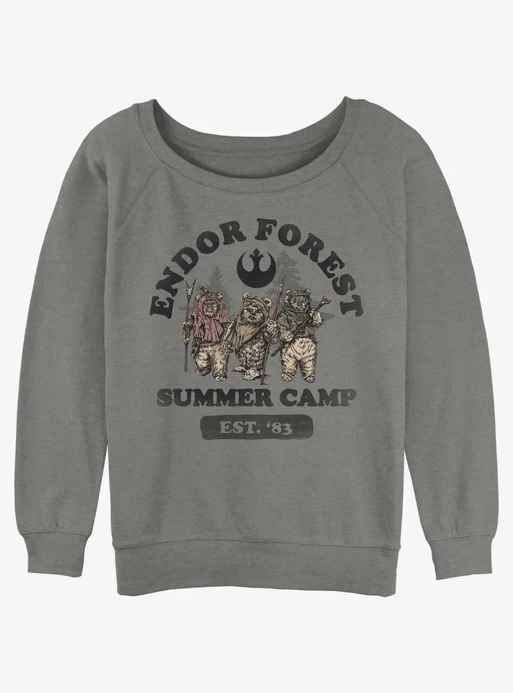 Star Wars Endor Summer Camp Womens Slouchy Sweatshirt