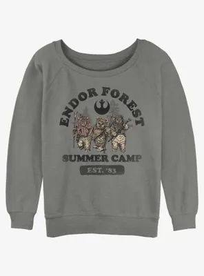 Star Wars Endor Summer Camp Womens Slouchy Sweatshirt