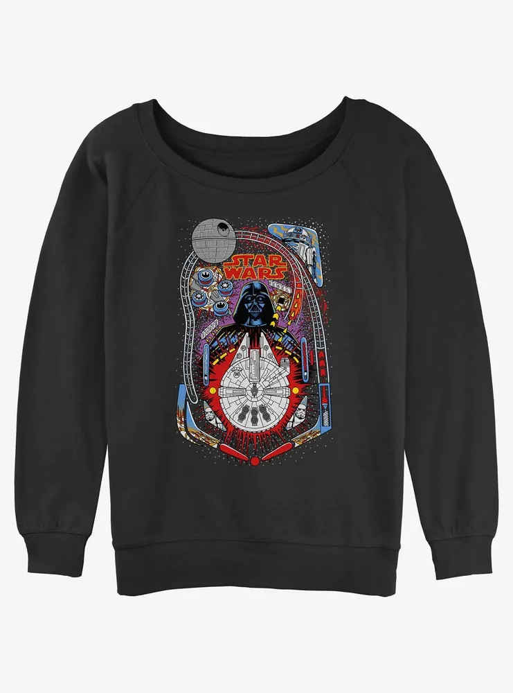 Star Wars Galaxy Multiball Womens Slouchy Sweatshirt