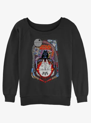 Star Wars Galaxy Multiball Womens Slouchy Sweatshirt