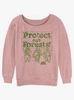 Star Wars Protect Our Forests Womens Slouchy Sweatshirt