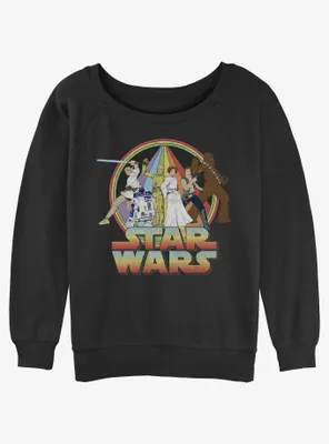 Star Wars Psychedelic Squad Womens Slouchy Sweatshirt