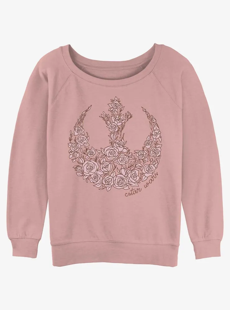 Star Wars Rose Rebel Womens Slouchy Sweatshirt