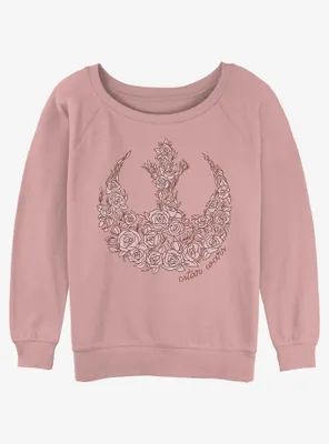 Star Wars Rose Rebel Womens Slouchy Sweatshirt