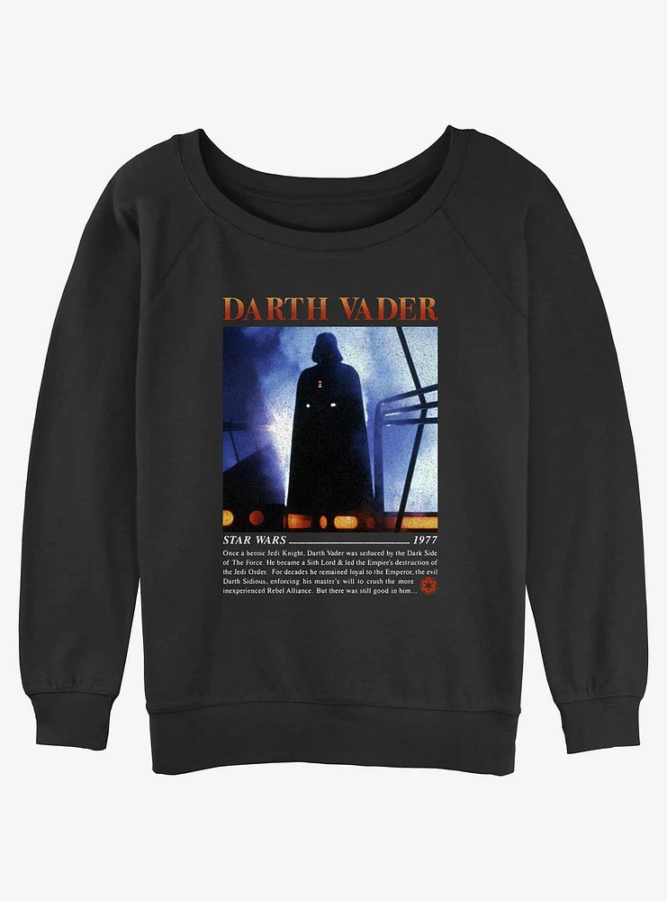 Star Wars Vader Backstory Womens Slouchy Sweatshirt