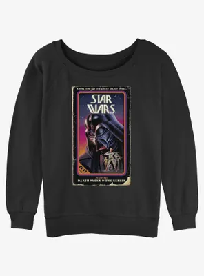 Star Wars VHS Stars Womens Slouchy Sweatshirt