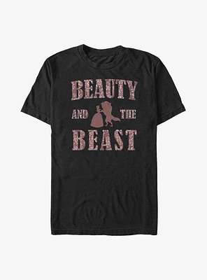 Disney Beauty And The Beast Floral T-Shirt