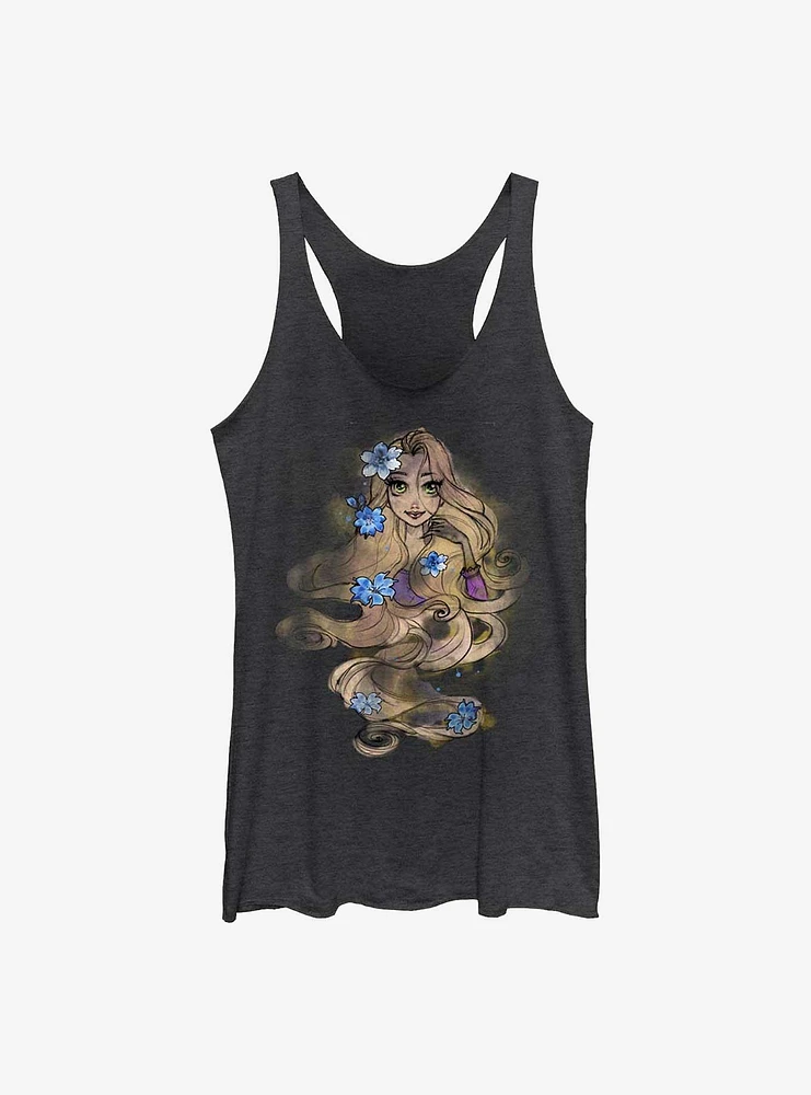 Disney Tangled Whimsical Rapunzel Girls Raw Edge Tank