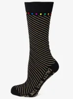 Marvel Avengers Infinity Stone Stripe Black Stripe Socks