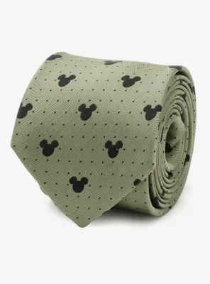 Disney Mickey Mouse Silhouette Dot Green Men's Tie