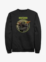 Star Wars The Mandalorian Grogu Hugging An Anzellan Sweatshirt Hot Topic Web Exclusive