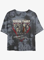 Star Wars The Mandalorian Pirate King Gorian Shard Tie-Dye Girls Crop T-Shirt