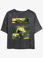 Star Wars The Mandalorian Bo-Katan's Castle On Kalevala Mineral Wash Girls Crop T-Shirt