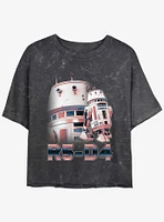 Star Wars The Mandalorian Droid R5-D4 Mineral Wash Girls Crop T-Shirt