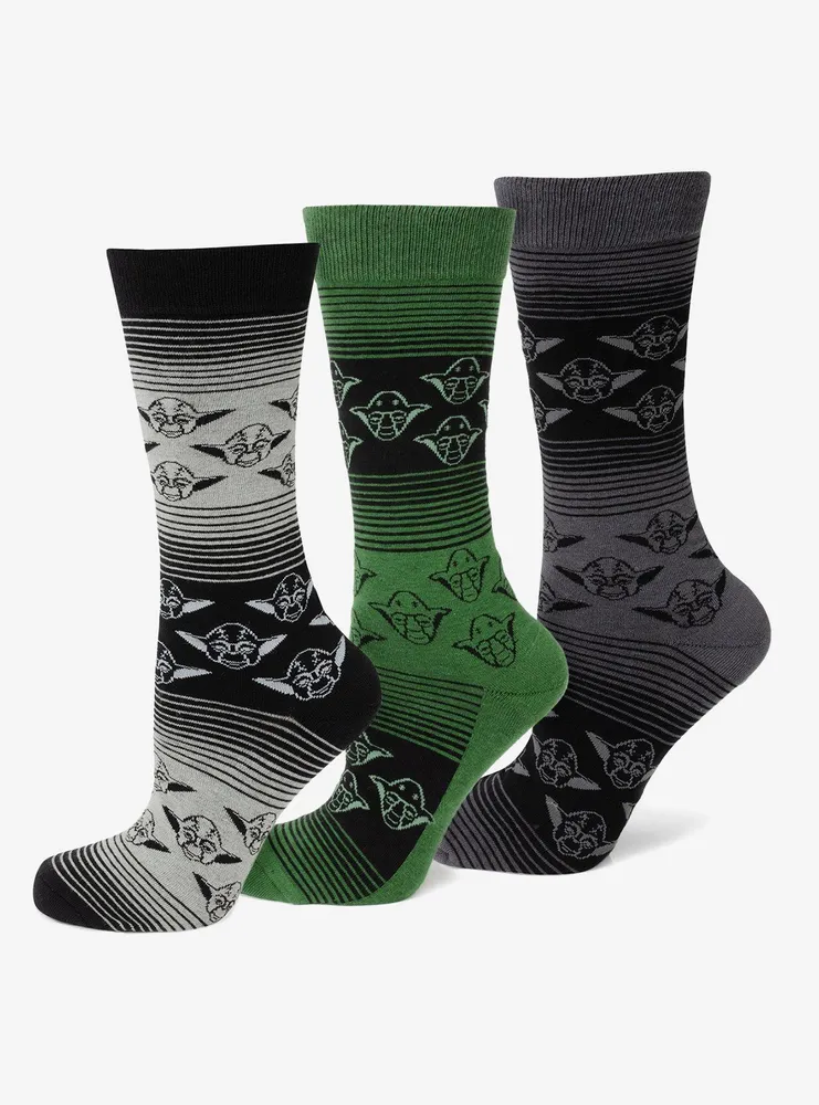 Star Wars Yoda Ombre Stripe Sock 3 Pack Gift Set