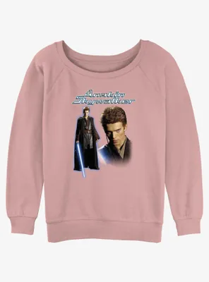 Star Wars Anakin Lightsaber Womens Slouchy Sweatshirt